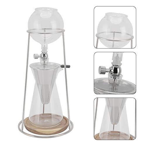 Iced Coffee Cold Brew Tropf Couchturmhersteller, Edelstahl -Steal, 600 ml Borosilikatglas, mit langsamer Tropftechnologie für Cafe Home Kitchen von Zoeyilan