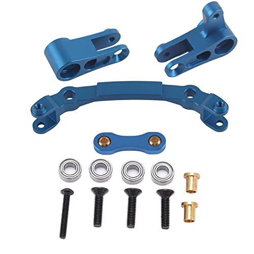 Lenkungsteile aus Aluminiumlegierung, leichte, robuste RC-Auto-Lenkungskomponente für ferngesteuerte Autos (Blau) von Zoeyilan