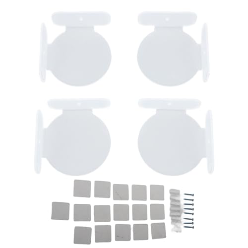 Mini Circular Corner Regal Platz sparende Wandmontage schwimmendes Regal für Überwachungskamera Babymonitore Lautsprecher (Schwarz) (Klar) von Zoeyilan
