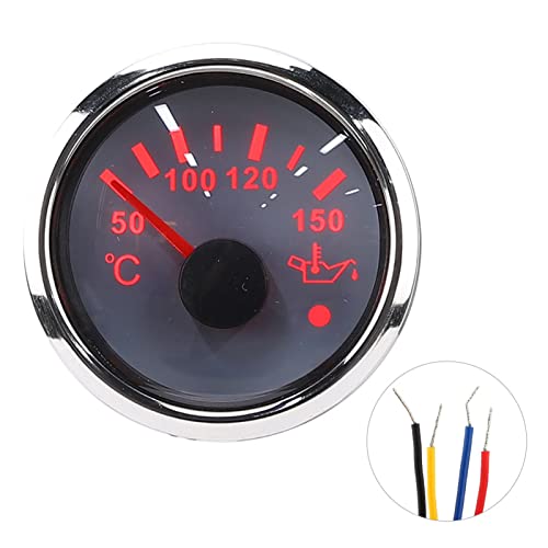 Öl-Temperatur-Messgerät Intelligent Alarm 316 Edelstahl-Autoboot 52mm 2in (Weiß) von Zoeyilan