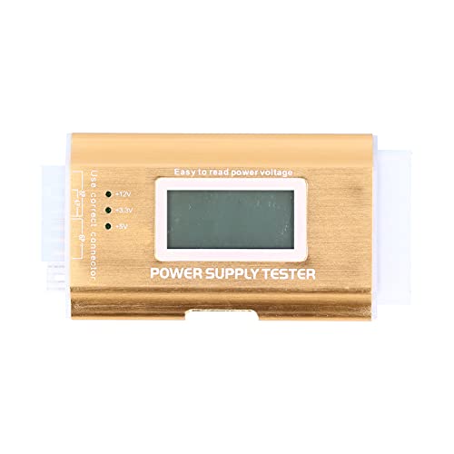 Power Supply Tester, Digital LCD Computer Testing Device, 20Pin ATX Aluminium Alloy Gold Interface Power Supply Tester for ATX, BTX, and LTX Power Supply Tester, Digital LCD Computer Testing Device, 20Pin ATX Aluminium Alloy Gold Interface Power Supply Tester for ATX, BTX, and LTX von Zoeyilan