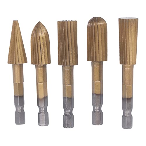Rotary -Datei -Tools Doppelschnitte Burr -Dateien Holzbearbeitungsschleife [5pcs] für eine mehrschichtige Karte von Zoeyilan