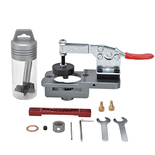 Scharnier Jig Verstellbares Holzbearbeitungsloch Puncher Opener Bohrführer Lokator Handwerkzeug 35 mm grau von Zoeyilan