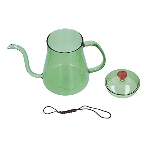 Schwanenhalskaffeekessel, 600 ml über Tropftopf, Kaffeekessel, lange Mund -Teekanne, Glas -Espresso -Topf, leicht zu reinigen, Kocher für die Heimküche zu Hause (Grün) von Zoeyilan