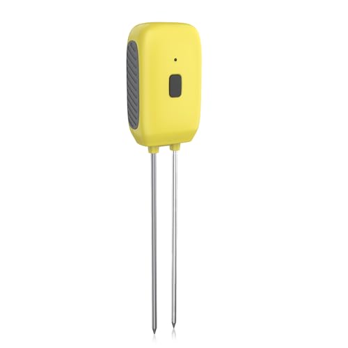 Smart-Soil-Feuchtigkeitsmesser, Hygrometersensor Smart WiFi Feuchtigkeitssensor mit App-Kontrolle, Temperaturdetektion für Pflanzen mit Echtzeitkennung für Garten, Farm, Rasen von Zoeyilan