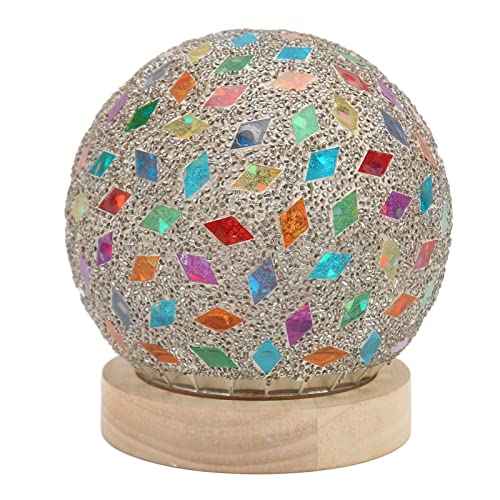 Zoeyilan Buntes Glasfragmente Mosaikstil Sphäroidal USB Desk Lamp Home Decor Decor von Zoeyilan