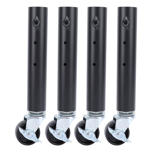 Zoeyilan Furniture Legs, Couch Legs, Adjustable Table Risers, Metal Furniture Table Height Extenders with Detachable Caster Wheels for Cabinet Sofa Bed Couch Coffee Table 4PCS (27cm) von Zoeyilan