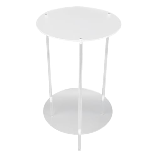 Zoeyilan Klarer Acryl-Beistelltisch, runder Acryl-Beistelltisch, 2-stufiger Kleiner moderner Getränke-Abnehmbarer multifunktionaler klarer Nachttisch-Beistelltisch für Schlafzimmer, Zoeyilan Klarer Acryl-Beistelltisch, runder Acryl-Beistelltisch, 2-stufiger Kleiner moderner Getränke-Abnehmbarer multifunktionaler klarer Nachttisch-Beistelltisch für Schlafzimmer, von Zoeyilan