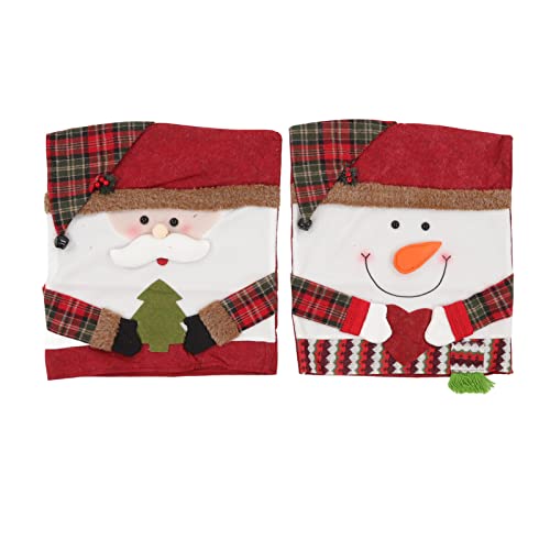 Zoeyilan Weihnachtsstuhl Back Cover dekorative nicht gewebte Stoffe Old Man Snowman Theme für Holiday Dinner Stuhl von Zoeyilan