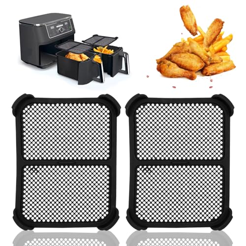 Zofory 2 Stück Heißluftfritteuse Spritzschutz für AF400EU & AF451EU & DZ401, Spritzschutz, Silikonspritzschutz Airfryer Zubehör für Heizspirale und Ventilator Verhindert Wirksam Fettspritzer Schwarz von Zofory