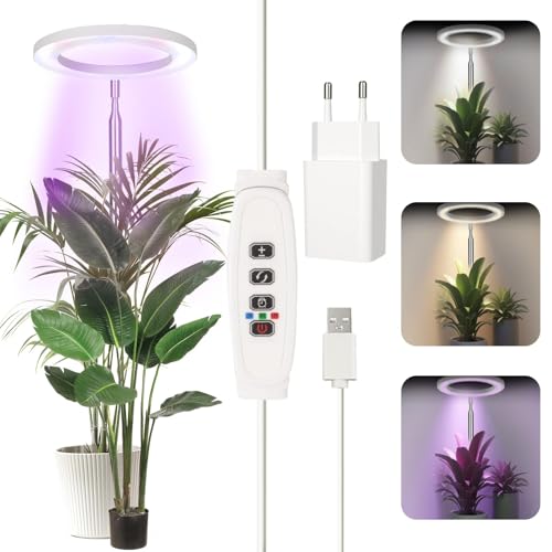Zofory Pflanzenlampe LED Vollspektrum, 3 Beleuchtungsmodi, 72 LED Lichtperlen, Ausziehbare Pflanzenlampe, mit 3/9/12-Stunden Timer, 9-Stufige Helligkeitseinstellung, für Große Pflanzen oder Samen Zofory Pflanzenlampe LED Vollspektrum, 3 Beleuchtungsmodi, 72 LED Lichtperlen, Ausziehbare Pflanzenlampe, mit 3/9/12-Stunden Timer, 9-Stufige Helligkeitseinstellung, für Große Pflanzen oder Samen von Zofory