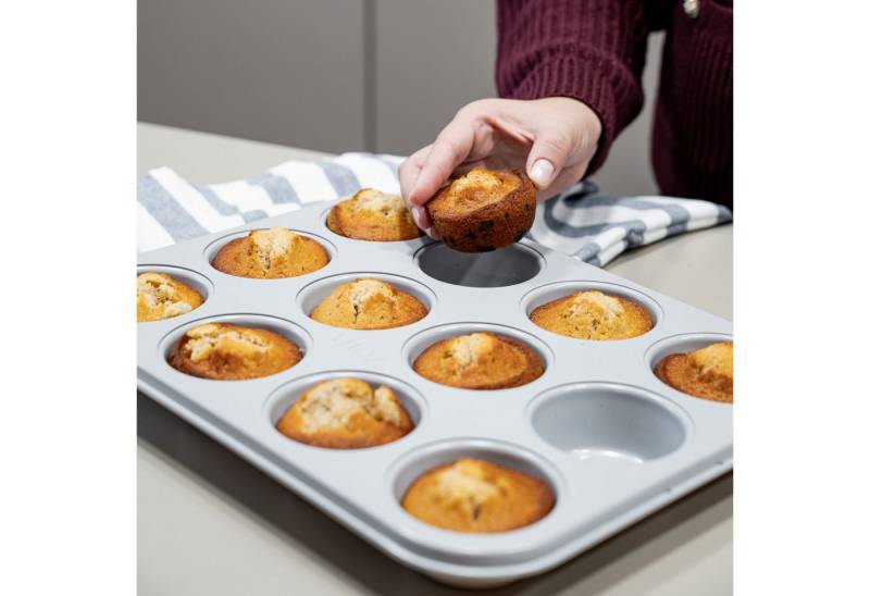 Zoha Backform mit Aluminiumkern und innovativer keramischen Antihaftbeschichtung, (12-tlg), Bis zu 290 °C hitzebeständiger Alu-Stahlkern, mühelose Reinigung von Zoha