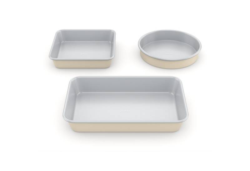 Zoha Backform mit Aluminiumkern und innovativer keramischen Antihaftbeschichtung, (3-tlg), Bis zu 290 °C hitzebeständiger Alu-Stahlkern, mühelose Reinigung von Zoha