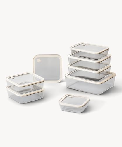 Zoha Frischhaltedosen Glas Set 8-teilig – Vorratsdosen Glas mit Deckel BPA-frei – luftdichtes Frischhaltedosen Set – mikrowellengeeignet & ofenfest – Glasbehälter für Meal Prep & Aufbewahrung von Zoha