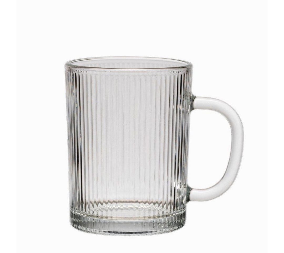 Zoha Glas 2er Set Riffle Cup Henkelglas - 360 ml Glas, Hitzebeständig Zoha Glas 2er Set Riffle Cup Henkelglas - 360 ml Glas, Hitzebeständig von Zoha