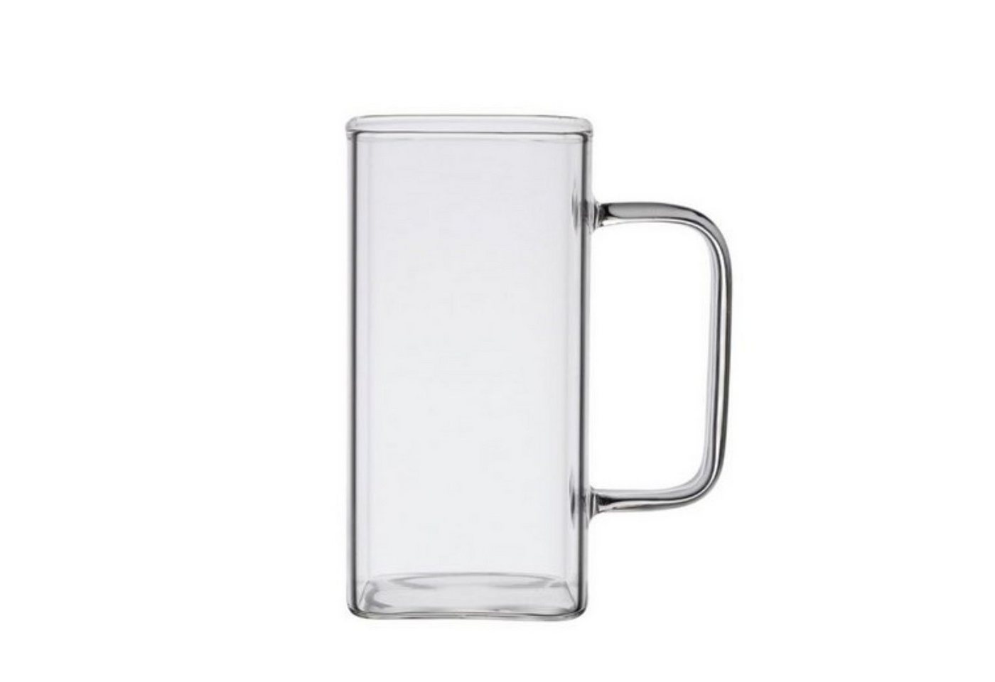 Zoha Glas Latte-Macchiato-Glas Square 2er Set Henkelglas 350 ml Hitzebeständig von Zoha