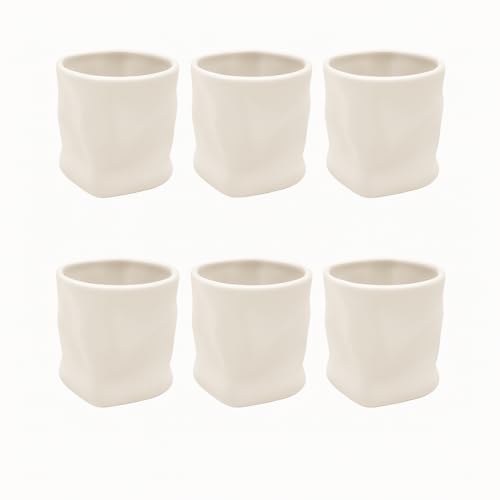 Zoha Handgefertigte Keramikbecher 6er Set Diamond - Kaffeetassen Set Modern mit Rundungen, Große Kaffeetassen 290 ml, Keramik Becher handgefertigt und spülmaschinengeeignet - Mug Set - Matte Beige Zoha Handgefertigte Keramikbecher 6er Set Diamond - Kaffeetassen Set Modern mit Rundungen, Große Kaffeetassen 290 ml, Keramik Becher handgefertigt und spülmaschinengeeignet - Mug Set - Matte Beige von Zoha