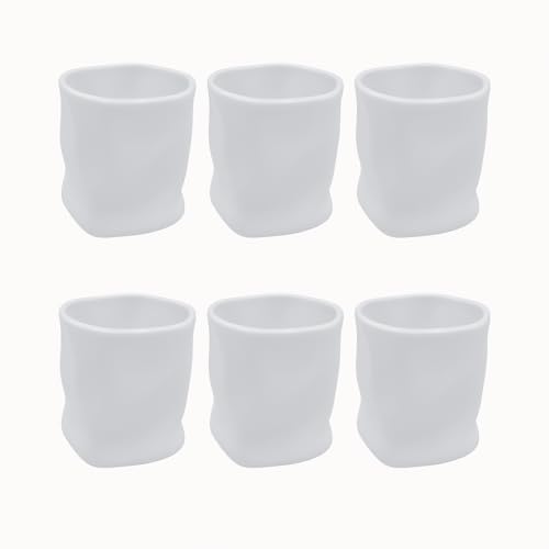 Zoha Handgefertigte Keramikbecher 6er Set Diamond - Kaffeetassen Set Modern mit sanften Rundungen, Große Kaffeetassen 290 ml, Keramik Becher handgefertigt und spülmaschinengeeignet - Mug Set - Weiß Zoha Handgefertigte Keramikbecher 6er Set Diamond - Kaffeetassen Set Modern mit sanften Rundungen, Große Kaffeetassen 290 ml, Keramik Becher handgefertigt und spülmaschinengeeignet - Mug Set - Weiß von Zoha