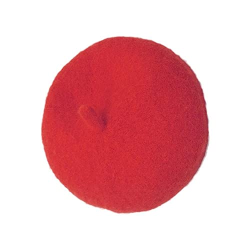 Bunte Baskenmütze für Katzen und Hunde, kreatives Haustier-Zubehör, Haustier-Kostüm, Dekoration, einfarbig, Haustier-Kopfbedeckung (rot) von Zohiky