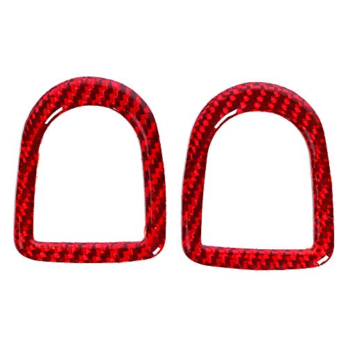 2pcs Kohlefaser -Türverriegelungsstift -Trimm Rahmenabdeckung Auto Inneneinrichtung REFITIONION Fit für 2009 2013 Rot echter Kohlefaseroberfläche Stylish Delicate Aussehen von Zohisin