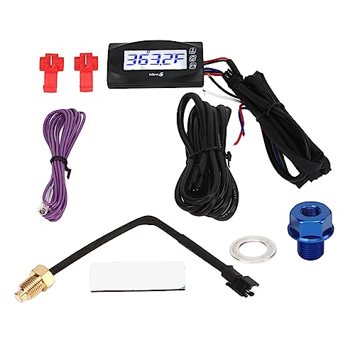 4 In Motorcycle LCD digitale Öltemperaturzeitspannungsgeschwindigkeitsanzeige Messgerät DC12V M20X1.0 Für Motorräder mit blauer Hintergrundbeleuchtung hohe Messgenauigkeit einfach (M14x1.25) von Zohisin