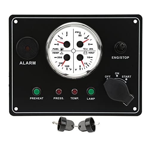 4 in Central Control Dashboard With Red Backlight For Accurate Display Of Oil Oil Pressure Temperature And Voltage Suitable For RV Boat Yacht And Other Vehicles Powered By 4 in Central Control Dashboard With Red Backlight For Accurate Display Of Oil Oil Pressure Temperature And Voltage Suitable For RV Boat Yacht And Other Vehicles Powered By von Zohisin