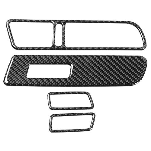 4pcs Kohlefaser -Fensterschaltschalter Abdeckungsverkleidung für Autoauto Innenausstattung Realer Kohlefasermaterial Leicht Antirust Colorfast Langes Lebensdauer Feine Oberfläche 4pcs Kohlefaser -Fensterschaltschalter Abdeckungsverkleidung für Autoauto Innenausstattung Realer Kohlefasermaterial Leicht Antirust Colorfast Langes Lebensdauer Feine Oberfläche von Zohisin