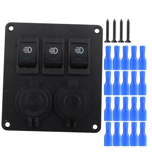 Auto Marine 3+2Combination LED Single Rocker Green Light Switch+Auto Zigarre leichter (Grün) von Zohisin