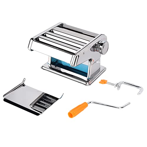 Manuelle Pasta -Maker 3 in 1 Edelstahlteig -Teig -Nudel -Pressemaschine mit 9 Zahnrädern 26,0 × 26,0 × 20,0 Größe für hausgemachte Nudelknödel Wrapper in der Küche von Zohisin