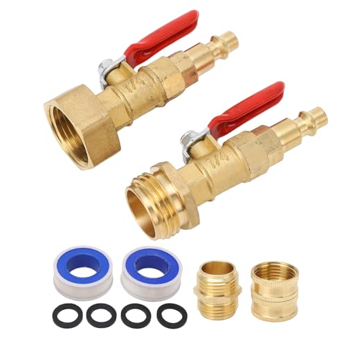 RV Blowout Adapter Anti Ze Water Line Sprinkler Ventil -Wasserhahnadapter mit 1/4in Schnellanschluss -Stecker 3/4 -Zoll -GHT -Faden für Bootsanhänger ideal für eine sichere von Zohisin