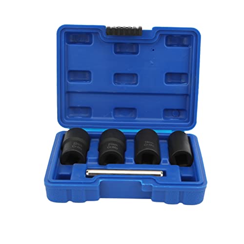 Zohisin 5pcs Nut Remover Set Impact Molybdenum Steel Tool for Auto Maintenance Industrial Building and Home Field with 17mm 19mm 21mm 22mm Sockets and 2in Drive von Zohisin