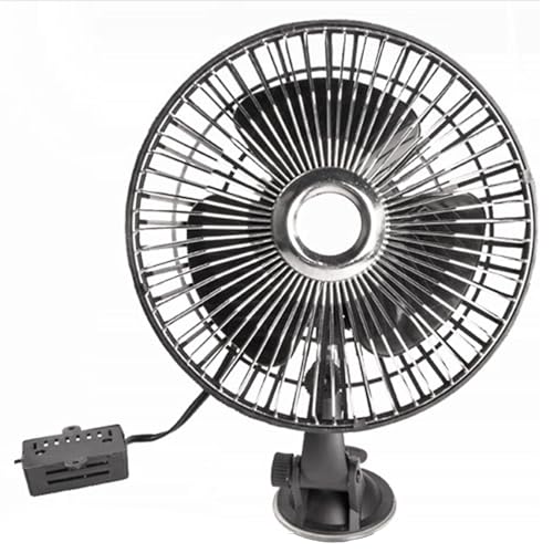 Zohisin 6 Inch Car Fan With Suction Cup Powerful Automatic 360 Degree Rotatable Circulation Cooling Fan For Automobile Vehicle 12v Ideal For Single Battery Sedan Small Van (12v) von Zohisin