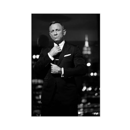 ZoiKom Daniel Craig Poster (15) Leinwand Poster Schlafzimmer Dekor Sport Landschaft Büro Zimmer Dekor Geschenk ungerahmt 30 x 45 cm von ZoiKom