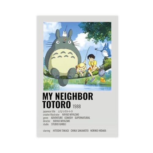 ZoiKom My Neighbor Totoro Poster (2) Leinwand Poster Schlafzimmer Dekor Sport Landschaft Büro Zimmer Dekor Geschenk ungerahmt 40 x 60 cm von ZoiKom
