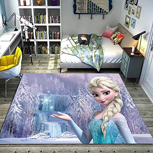 ZoikoM Carpet Studio Frozen Kinderteppich, Spielteppich für Schlafzimmer, Kinderzimmer & Spielzimmer, Waschbar, Einfach zu Säubern, rutschfest von ZoikoM