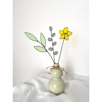 Blumenstrauß Mit 3 Stielen, Blumenstrauß Aus Glas, Buntglasblumen, Blumenstrauß von ZokaKurylov