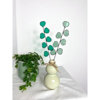 Eukalyptus-Set Aus 2 Stielen, Buntglas Eukalyptus, Buntglas Pflanze, Buntglas Grüne Blätter, Blumen Pflanzenpfahl von ZokaKurylov