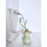 Schneeglöckchen Blume, Buntglas Schneeglöckchen, Buntglas Blumen, Immerwährende Blumen, Buntglas Schneeglöckchen, Blumen Pflanzenpfahl von ZokaKurylov