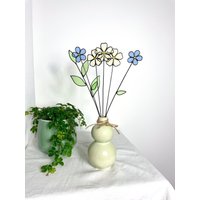 Set Von 6 Stielen-Primrose Und Vergissmeinnicht Blumenstrauß Mit Blättern, Kunstblumen, Ewige Blumen, Blumen in Vase, Blumen Pflanzenpfahl von ZokaKurylov