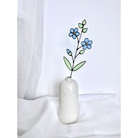 Vergissmeinnicht Blume, Buntglas Vergissmeinnicht, Buntglas Blumen, Immerwährende Blumen, Buntglas Pflanze, Blume Pflanze Pfahl von ZokaKurylov