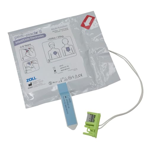 Zoll Elektrode Pedi-Padz II 8900-0810-01 (pedipads pedi-padz Kinderelektrode Defibrillationselektroden), für Patienten bis 15 kg Körpergewicht, zwei Jahre haltbar von Zoll