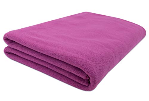 ZOLLNER Kuscheldecke, 130x170 cm, Fleece, Mikrofaser, Fuchsia von ZOLLNER