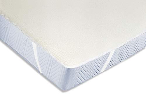 ZOLLNER Matratzenschoner - Topper mit praktischen Eckgummis - für Allergiker geeignet – Baumwolle - waschbar bis 95°C - 160x200 cm - Hotelqualität von ZOLLNER
