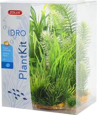 Zolux - Deko-Pflantkit Idro Nr. 3. Künstliche Pflanzen, 6 Stück, Höhe 28 cm, Aquarium-Dekoration – ZO-352152 von Zolux