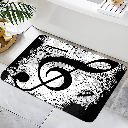 Zomer Badematte rutschfest 40x60cm Badezimmerteppich Mikrofaser Badteppich schnelltrocknende Badematten, für Badewanne Dusche Home Badezimmer, mit Musik von Zomer