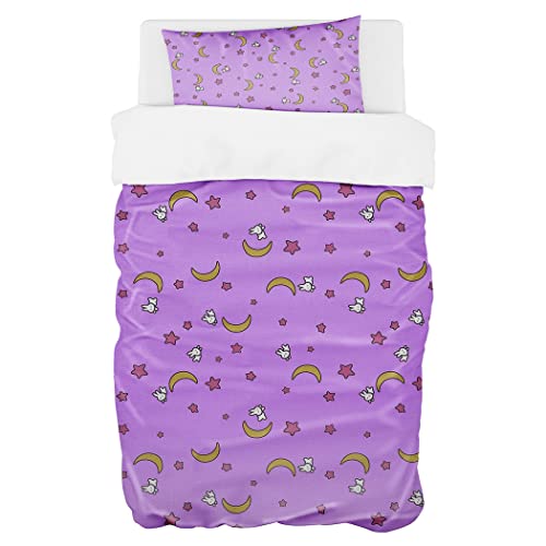 Zomer Bettwäsche Set 135x200 cm 2teilig Bettbezug Mikrofaser Bettwäsche Deckenbezug mit Purple Star Moon Motiv - 1 Flauschige Bettdeckenbezug und 1 Kissenbezug 80x80cm Zomer Bettwäsche Set 135x200 cm 2teilig Bettbezug Mikrofaser Bettwäsche Deckenbezug mit Purple Star Moon Motiv - 1 Flauschige Bettdeckenbezug und 1 Kissenbezug 80x80cm von Zomer