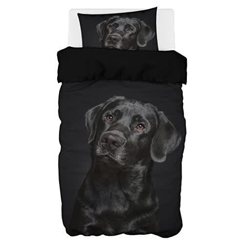 Zomer - Hund Bettwäsche 135x200 cm Schwarz Labrador Microfaser Bedruckte Bettwäsche-Sets 2 teilig - 1 Flauschige Bettbezug und 1 Kissenbezug 80x80 cm Zomer - Hund Bettwäsche 135x200 cm Schwarz Labrador Microfaser Bedruckte Bettwäsche-Sets 2 teilig - 1 Flauschige Bettbezug und 1 Kissenbezug 80x80 cm von Zomer