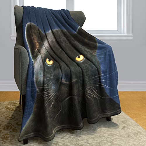 Zomer Schwarzer Panther Decke 125x200 cm Flauschig Kuscheldecke Super Weiche Fleecedecke Bedruckte Microfaser Sofadecke von Zomer