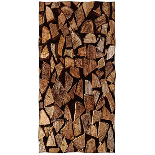 Zomer Strandtuch 70x140 cm Mikrofaser Badetuch Schnelltrocknendes Bedrucktes Handtuch mit Holz Motiv von Zomer
