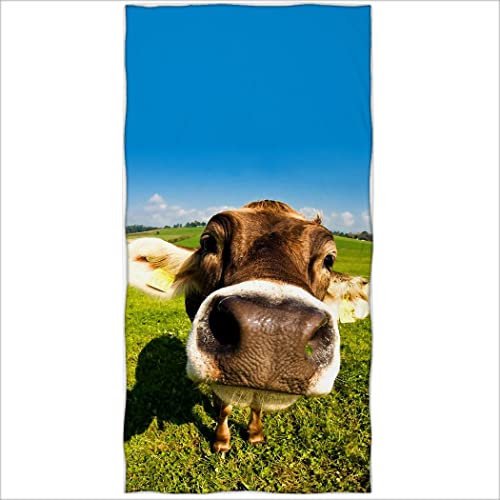 Zomer Strandtuch 70x140cm,Bedrucktes Mikrofaser Badetuch-Alte KuhFarm Kühe Zomer Strandtuch 70x140cm,Bedrucktes Mikrofaser Badetuch-Alte KuhFarm Kühe von Zomer